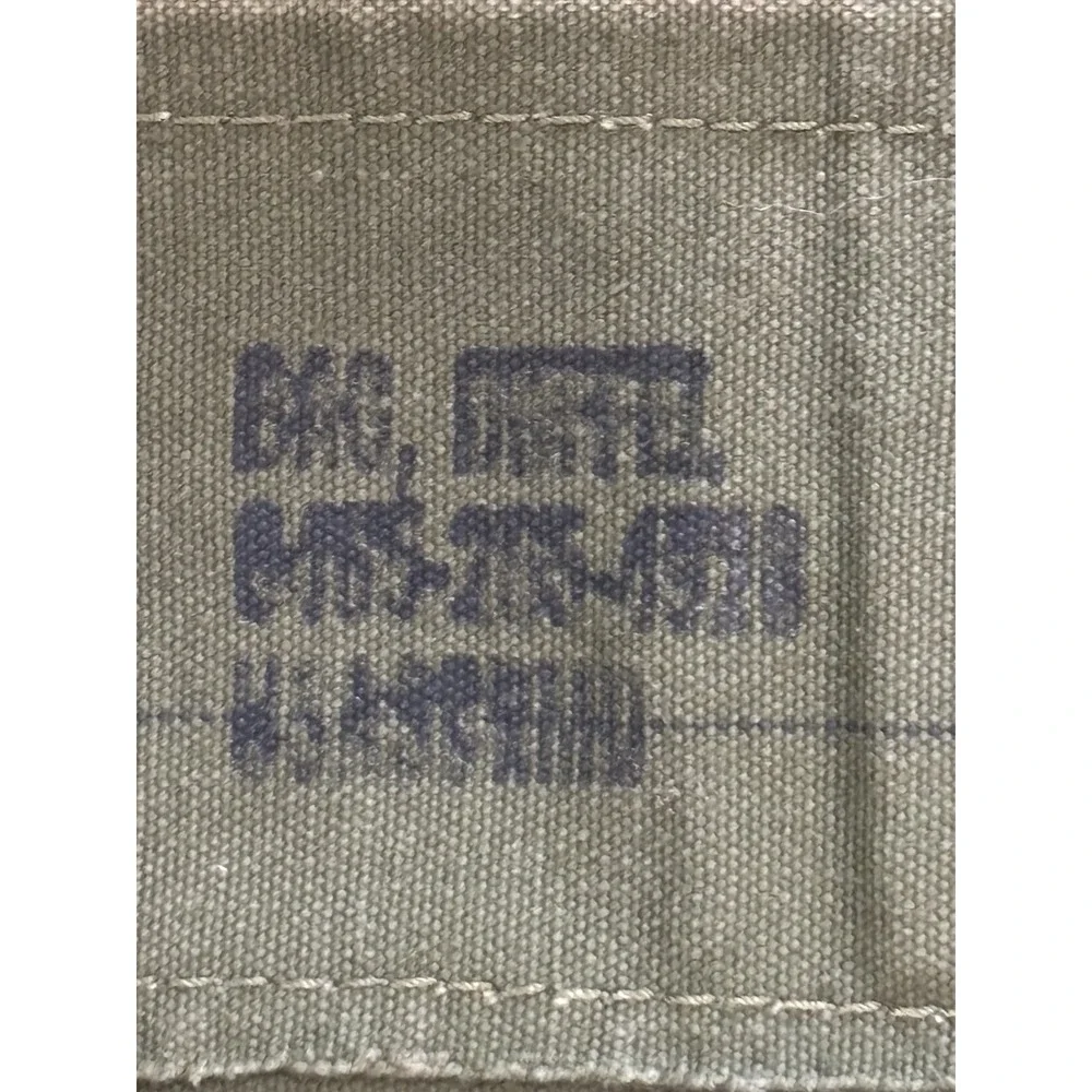 Vietnam US Military Heavy Duty Duck Cotton Canvas Duffle Bag Vintage Serviceable